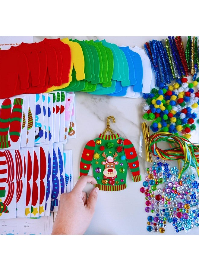 وينلين مجموعة من 24 قطعة من أدوات الحرف اليدوية لعيد الميلاد من Winlyn، حرف شتوية، زينة يدوية للسترات الصوفية القبيحة، ملصقات رغوية احتفالية، فنون وحرف يدوية لعيد الميلاد للأطفال، أنشطة فنية في الفصل الدراسي، هدايا الحفلات - Image 5