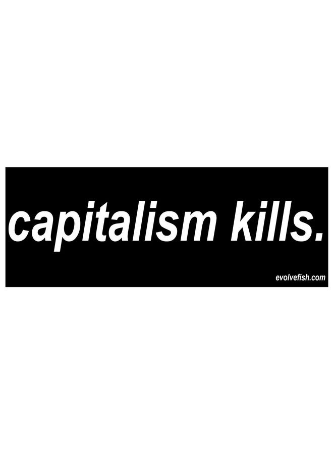 EvolveFISH Capitalism Kills Bumper Sticker - [11'' x 3''] - Image 2