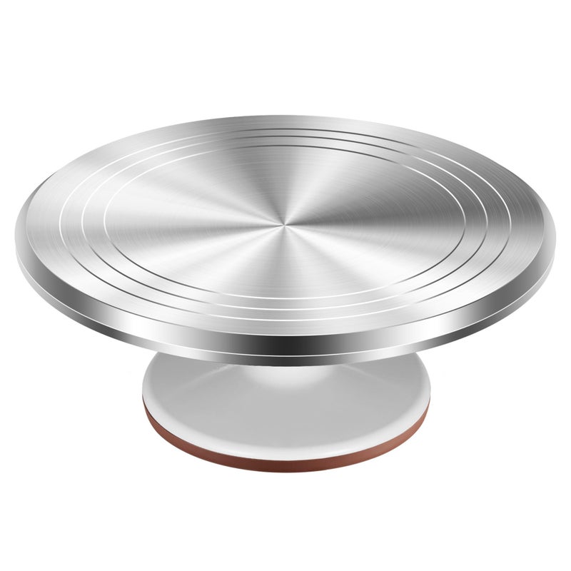 Kootek Aluminium Alloy Revolving Cake Stand 12 Inch Rotating Cake Turntable for Cake, Cupcake Decorating Supplies - Image 1