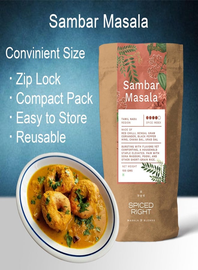Spiced Right Sambar Masala Powder 200g - Authentic South Indian Sambhar Masala Powder, Bursting with Flavor, Elevate Your Meals. - Image 4