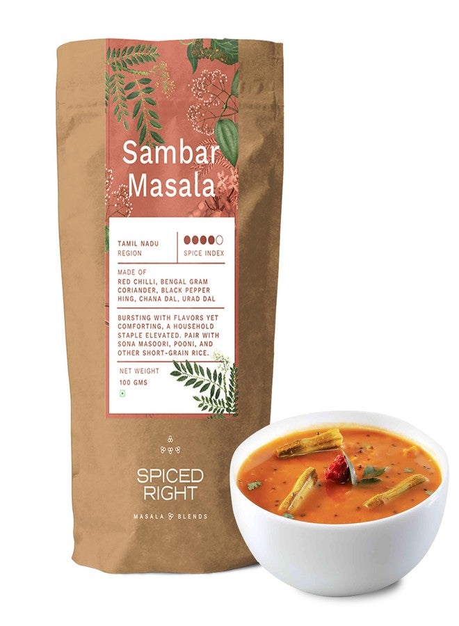 Spiced Right Sambar Masala Powder 200g - Authentic South Indian Sambhar Masala Powder, Bursting with Flavor, Elevate Your Meals. - Image 2