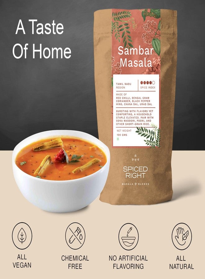 Spiced Right Sambar Masala Powder 200g - Authentic South Indian Sambhar Masala Powder, Bursting with Flavor, Elevate Your Meals. - Image 5