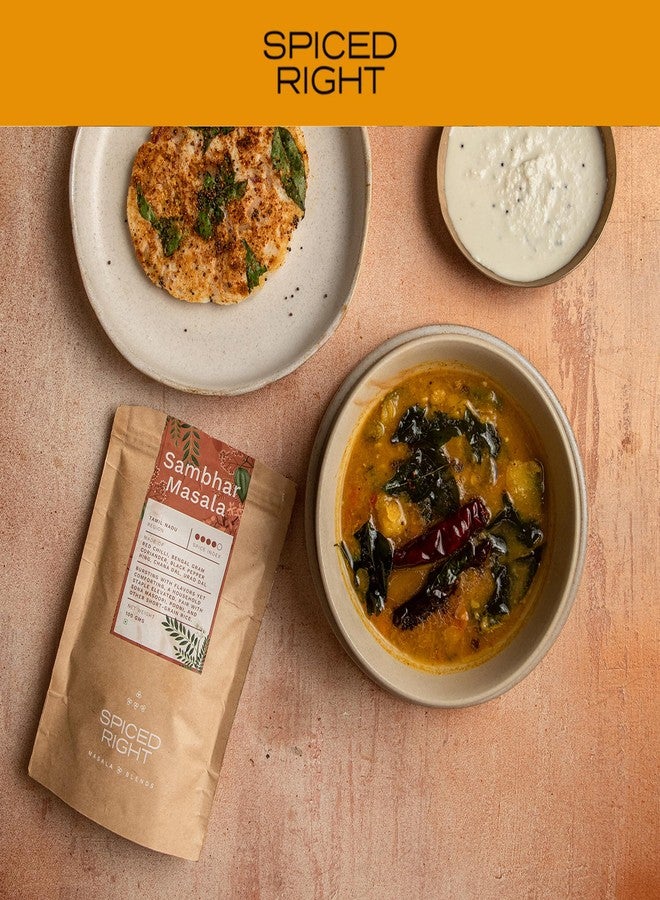 Spiced Right Sambar Masala Powder 200g - Authentic South Indian Sambhar Masala Powder, Bursting with Flavor, Elevate Your Meals. - Image 3
