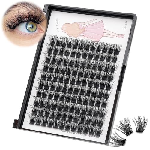 Bodermincer 120 Clustersbox Wide Cluster 3D Effect Glue Bonded Cluster Eyelashes Individual Eyelash Extension Eyelashes Bunches False Eyelashes Home Eyelash Extension 20MM - Image 5