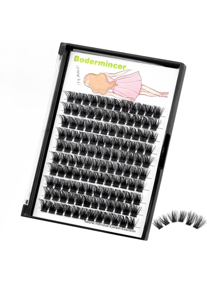 Bodermincer 120 Clustersbox Wide Cluster 3D Effect Glue Bonded Cluster Eyelashes Individual Eyelash Extension Eyelashes Bunches False Eyelashes Home Eyelash Extension 20MM - Image 3