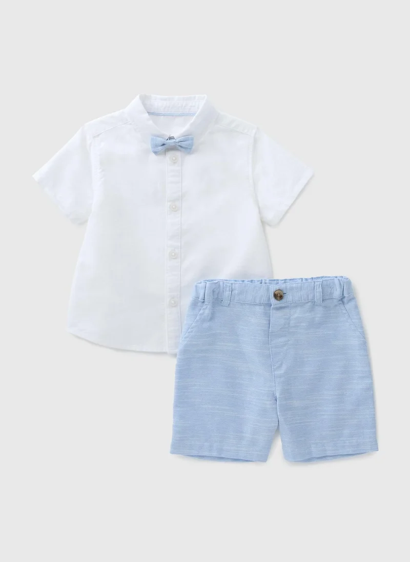 Matalan Boys Blue Shirt & Shorts Set