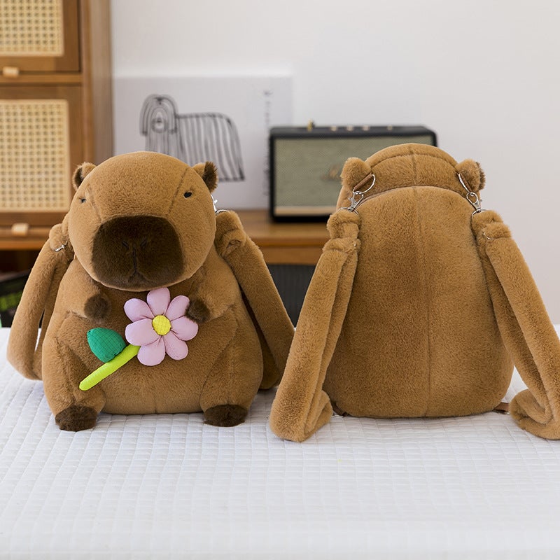 New Capibara Capybara Plush Cartoon Backpack Pendant Accessory Girly Heart Storage Bag Birthday Gift - Image 1