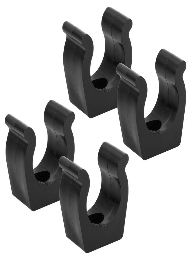KEYDINHT Boat Ladder Pole Clips, 1" Black Boat Ladder Clamp Holder Bracket | Marine Ladder Pole Storage Clips | Versatile Hook Holder Clips Mounting Hardware | Ideal for Boats, Yachts, Rvs, Marine Use, 4pcs - Image 1