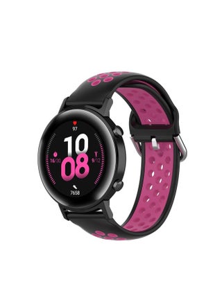 Replacement Strap For Samsung Galaxy Watch 42mm 20mm Perforated Breathable Sports Silicone Watch Band Black+Rose Red - pzsku/Z78DAB7455FF26E00B1B7Z/45/_/1714870461/8c816208-d6de-4613-a4a0-364cf59a4b9b