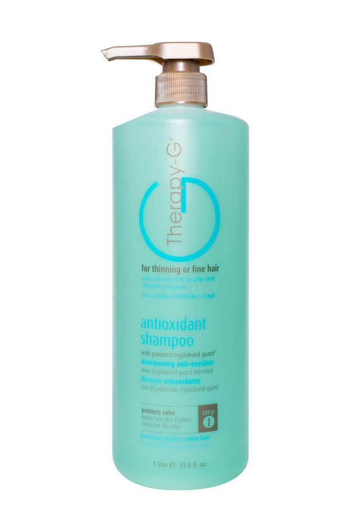 Therapy-G Antioxidant Shampoo (Liter 33.8oz) for fine, thinning hair and anti hair loss. Protects hair color and prevents damage and helps inhibit DHT and stimulate renewed growth shampoo.. - Image 1