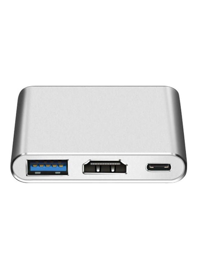 Loquat USB Type-C HDMI Cable Adapter 4K Ultra HD C for MacBook Samsung Galaxy S8 Huawei Mate 10 Pro Nintendo Switch USB-C Silver - Image 2