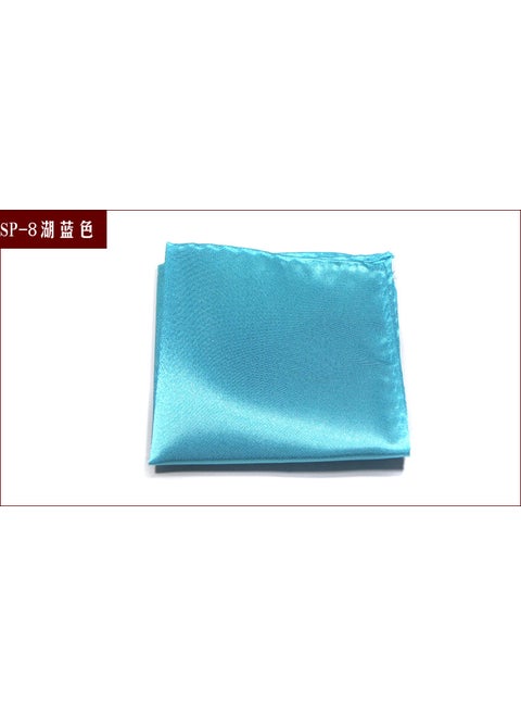 Mens Formal Pocket Squares Solid Colors SP-8 Lake Blue