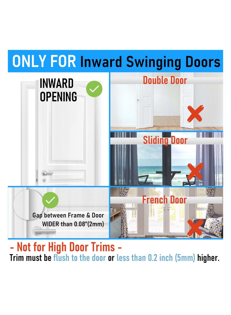 SYOSI Lock Home Security Door Reinforcement, 3Pack Childproof Safety Door Lock Latch Inside Stopper, Add High Security to Prevent Home Unauthorized Entry, Aluminum Construction Finish Black  - Image 4
