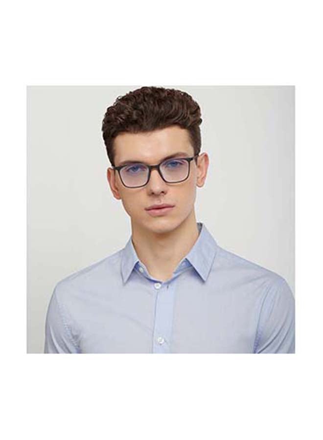 لينسكارت بلو نظارة طبية للكمبيوتر بعدسات بدون درجة وبإطارٍ كامل وبتصميم لامتصاص الأشعة الزرقاء ومضادة للتوهج مربعة الشكل طراز LB E13526 - مقاس 51 مم - رمادية اللون - Image 5