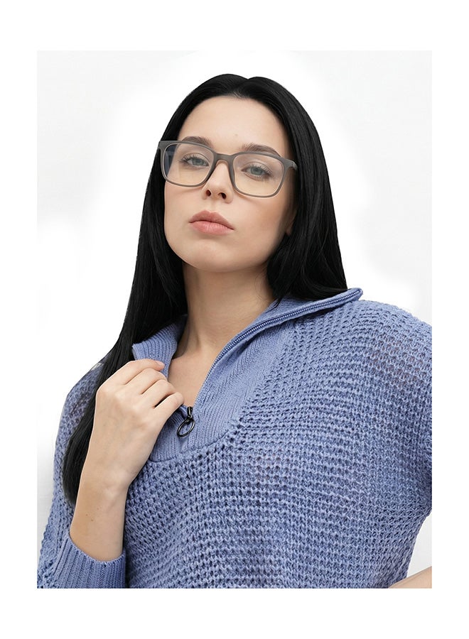 Lenskart Blu Unisex Zero Power Full Rim Bluecut & Antiglare Square Shape Computer Eyeglasses LB E13526 - 51mm - Grey - Image 4