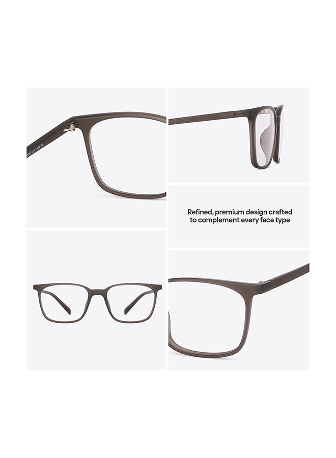 Lenskart Blu Unisex Zero Power Full Rim Bluecut & Antiglare Square Shape Computer Eyeglasses LB E13526 - 51mm - Grey - Image 2