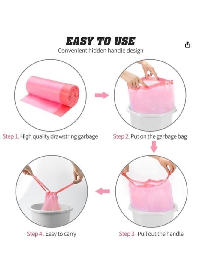 5 Pieces Drawstring Garbage Bag Portable Automatic Closing Plastic Bag Thickened and Enlarged Kitchen Living Room - Image 2