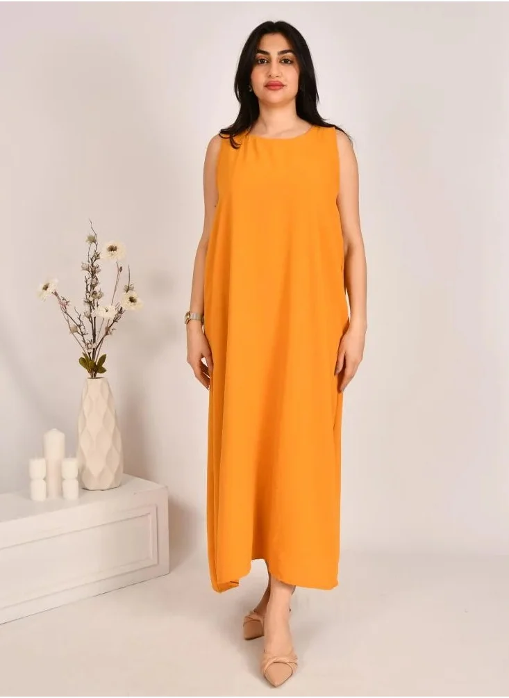 lamha abaya Orange dress