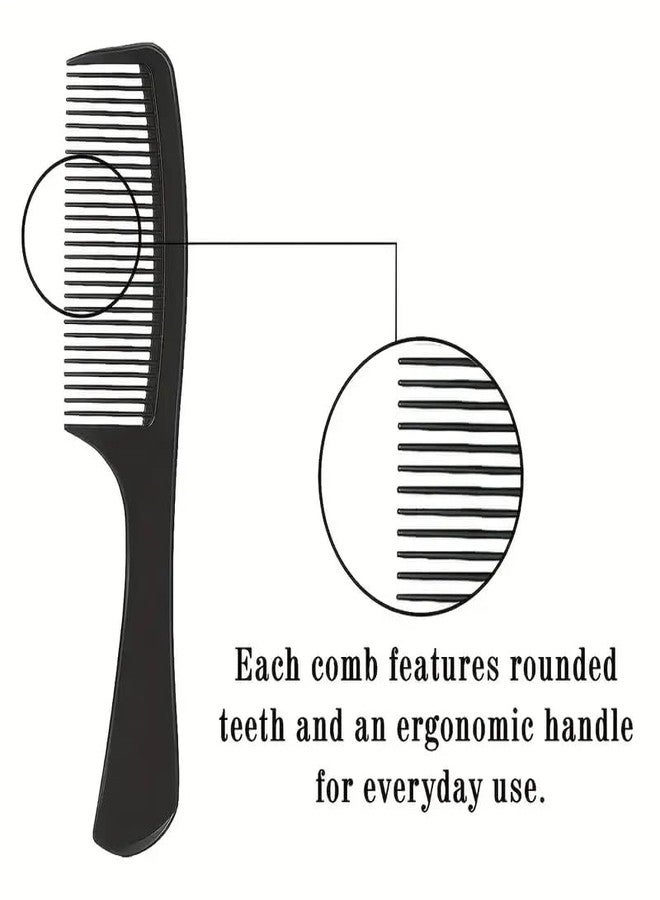 مجموعة فرشاة ومشط الشعر ميريوكس السوداء المكونة من 5 قطع - فرشاة فك تشابك الشعر، فرشاة دائرية، أمشاط ذات أسنان دقيقة وعريضة - مجموعة تصفيف لجميع أنواع الشعر، للنساء والرجال والأطفال - Image 4