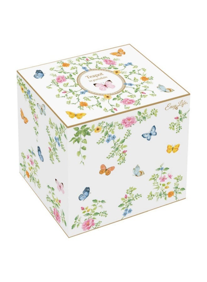 Easy Life Dancing Butterflies Porcelain Teapot with Box Multicolor 900ml - Image 2