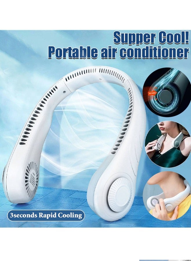 إسكدنيا محمولة مروحة الرقبة القابلة لإعادة الشحن ، مروحة الرقبة ، USB المعجبين القابلة لإعادة الشحن تدير 3 سرعات قابلة للتعديل ، تبريد أسرع ، هادئ فائق ، مناسبة للمنزل ، المكتب ، السفر ، الرياضة - Image 5