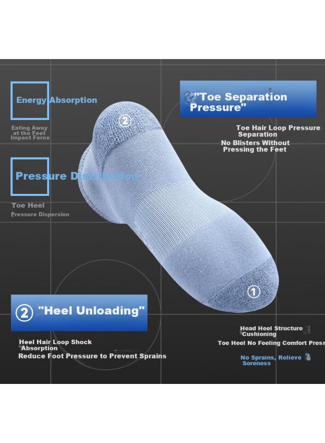 HLA Hailan Home "Cloud Cotton" Men'S Socks 25 New Short Tube Cotton Antibacterial Shock Absorption Sports Leisure Short Socks 5 Pairs Pack - Image 2