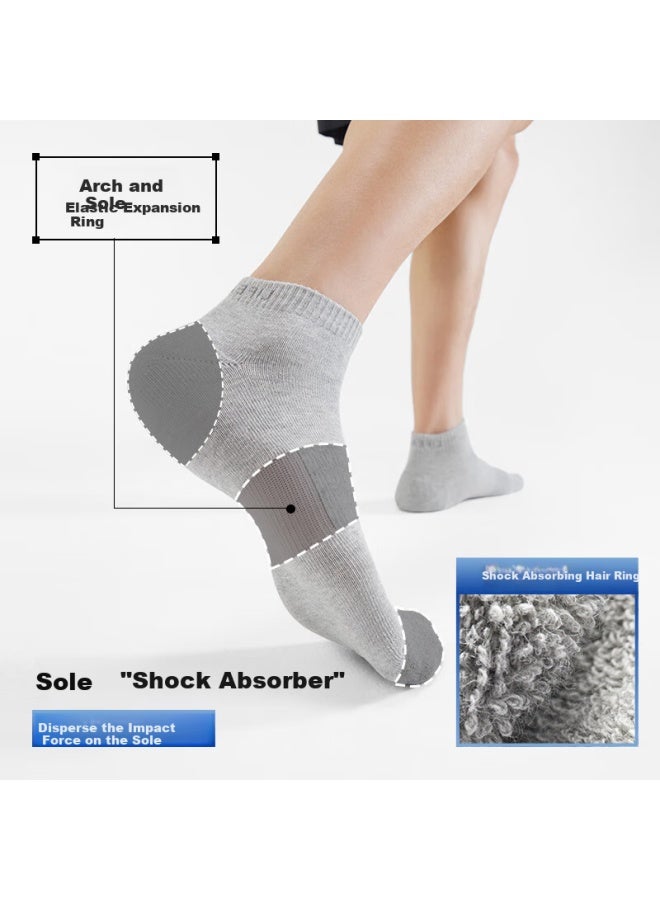 HLA Hailan Home "Cloud Cotton" Men'S Socks 25 New Short Tube Cotton Antibacterial Shock Absorption Sports Leisure Short Socks 5 Pairs Pack - Image 3