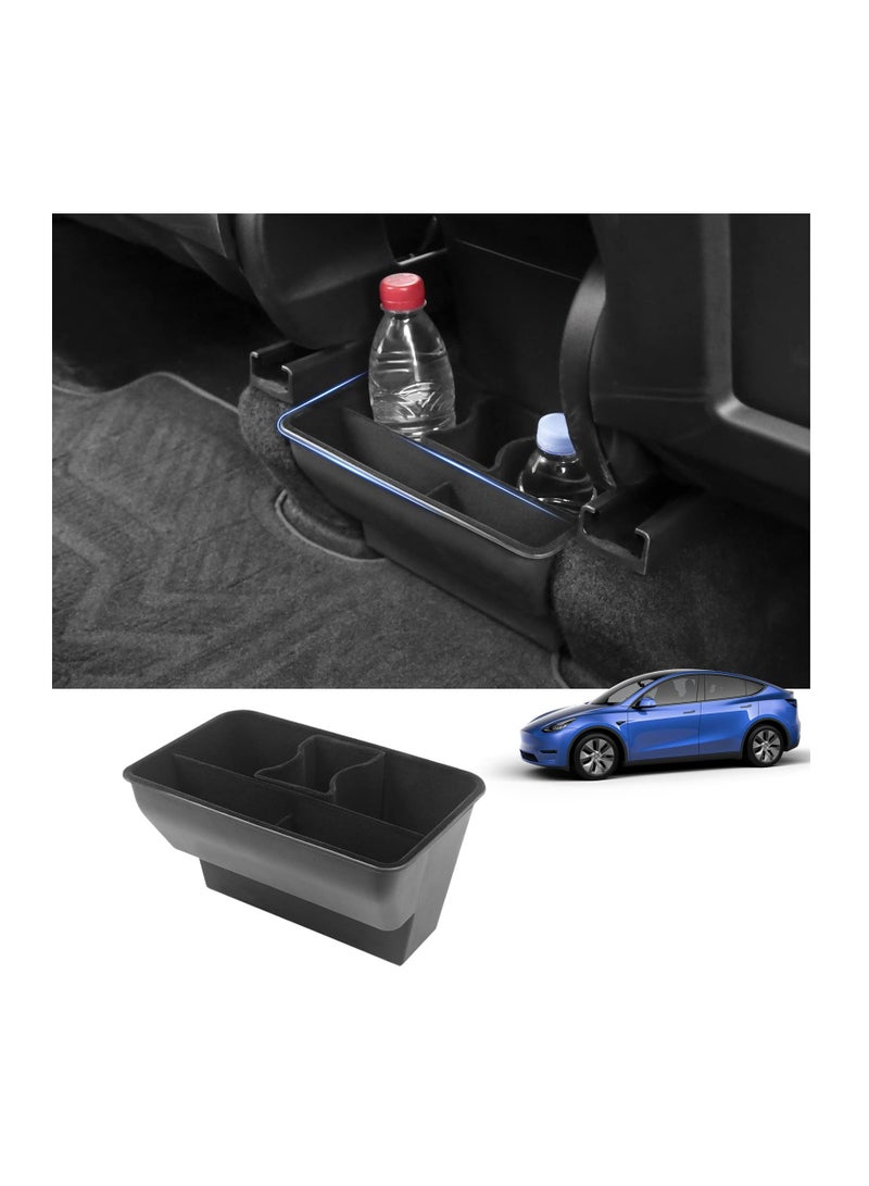 Fit Tesla Model Y Storage Box Underseat Rear Air Outlet Organizer Center Console Hidden Tray Storage Bin Organizer Bag for 2020 2021 2022 Tesla Model Y Accessories ABS Rear Middle Storage Box - Image 1