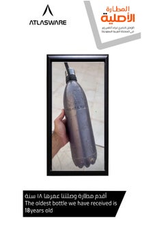Atlasware Water Bottle with a Capacity of 1000 ml, Stainless Steel Water Bottle that keeps Cold for 82 Hours and Keeps Heat for 34 Hours, Tiffany  - Image 3