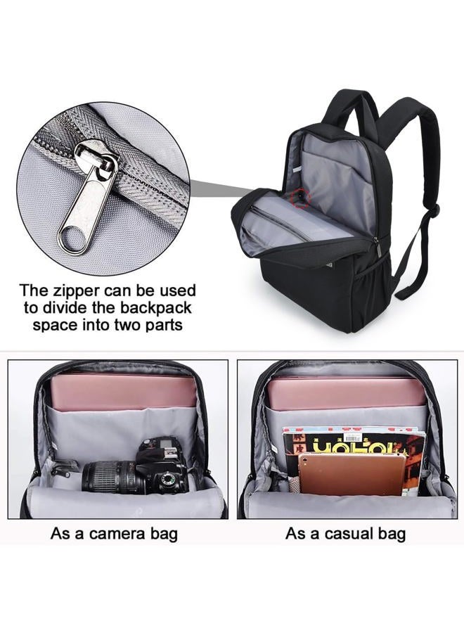 Caden Camera Bag Backpack w/14 Laptop Compartment Waterproof, Camera Case for DSLR Mirrorless SLR Cameras, Compatible for Sony Canon Nikon Camera and Lens Tripod Accessories Black - Image 4