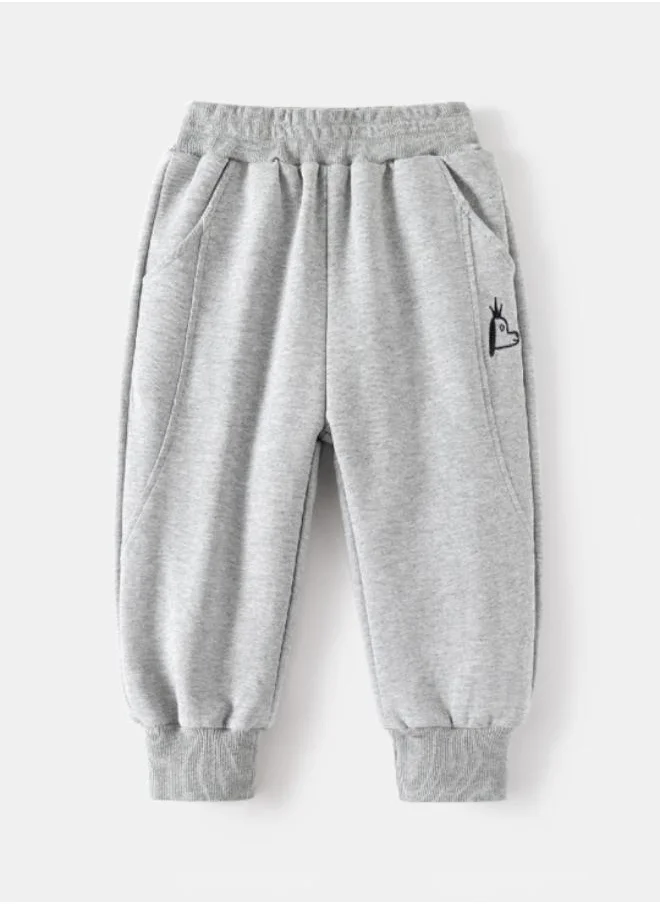 يونيكي Grey Regular Fit Mid Rise Solid Trackpant
