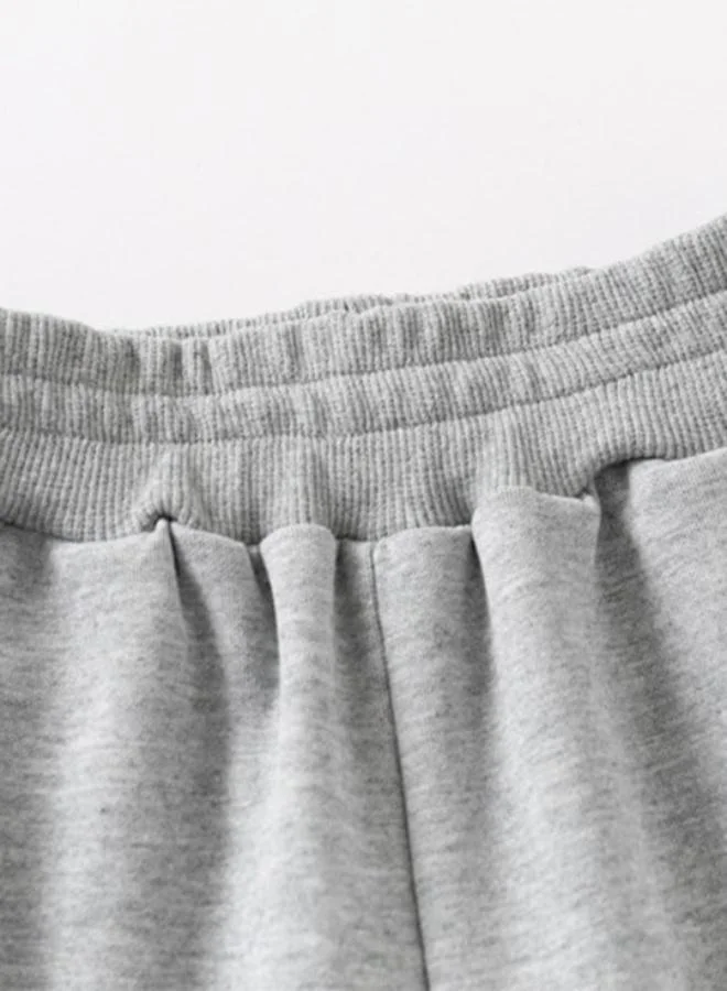 YUNIQEE Grey Regular Fit Mid Rise Solid Trackpant