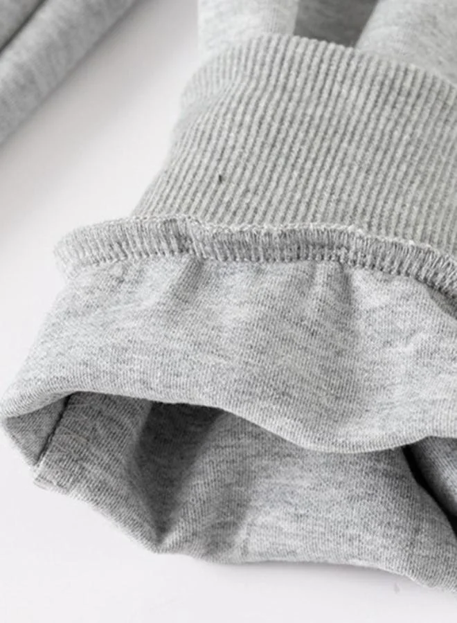 YUNIQEE Grey Regular Fit Mid Rise Solid Trackpant