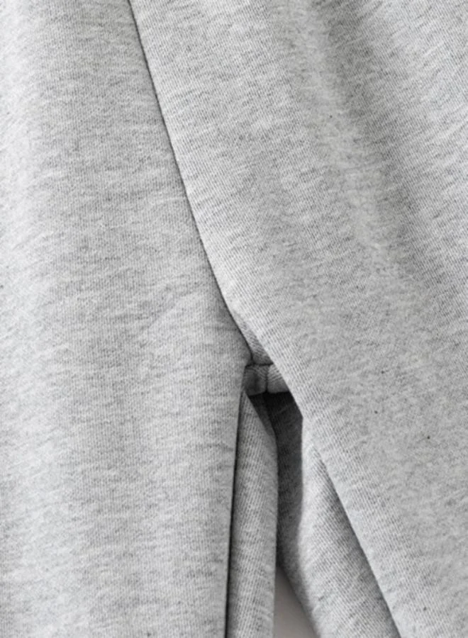 YUNIQEE Grey Regular Fit Mid Rise Solid Trackpant