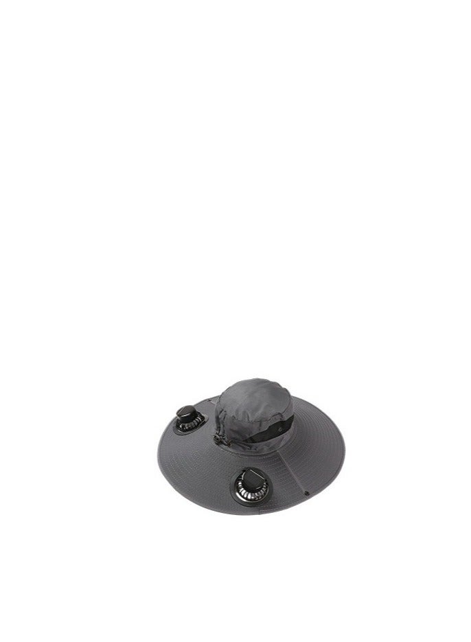 Yishang Anti-ultraviolet sunshade outdoor summer fishing protection sunscreen air conditioning fan fisherman sun hat - Image 4