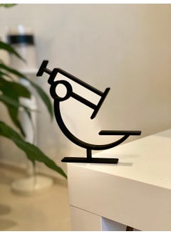 EROTNGO EROTNGO Minimalist Science Tabletop Microscope Sculpture Perfect for Home Office Decor and Unique Christmas Gifts 