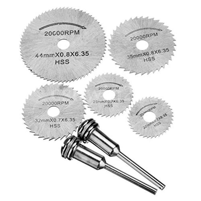 DIY Crafts CTDIYHI24849 Wood Cutting Saw Blade Disc Mandrel Pack of 7 Pcs Design No 1 - Image 1