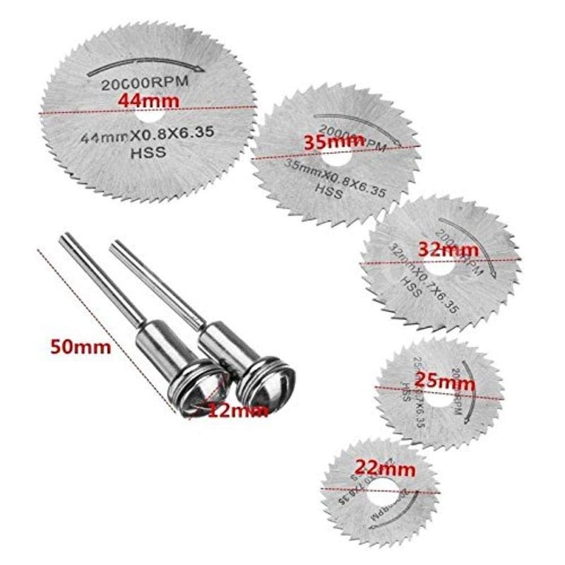 DIY Crafts CTDIYHI24849 Wood Cutting Saw Blade Disc Mandrel Pack of 7 Pcs Design No 1 - Image 4