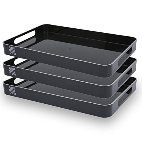 Jaypee Plus Prisma Medium Serving Tray Set of 3 Black - Image 1
