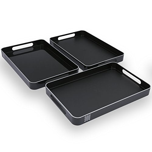 Jaypee Plus Prisma Medium Serving Tray Set of 3 Black - Image 2