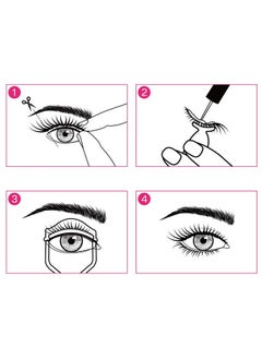 Calailis False Eyelash, Eye Makeup Lash 3D Faux Mink Fake Eyelash Long Natural Eyelashes 3 Pairs With 5G False Eyelash Glue (Cs14)  - Image 4