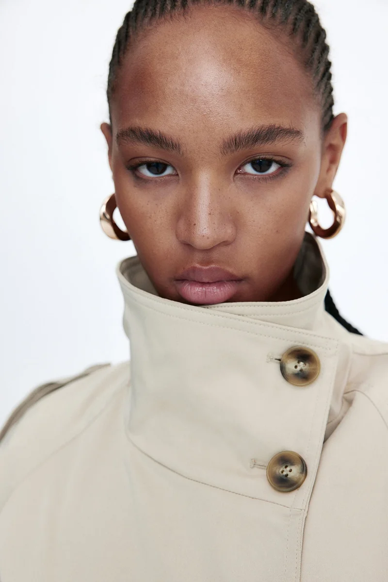 H&M Short twill trench coat