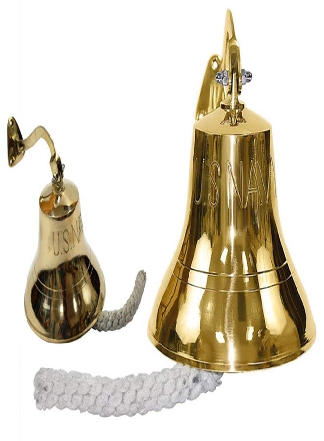 THOR INSTRUMENTS Solid Brass Traditional Ship Bell Wall Mounted Us Navy 6" Indoor/Outdoor Home Bars Rustic Vintage Home Decor Gifts - Image 1