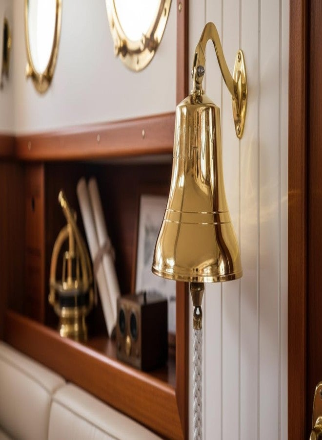 THOR INSTRUMENTS Solid Brass Traditional Ship Bell Wall Mounted Us Navy 6" Indoor/Outdoor Home Bars Rustic Vintage Home Decor Gifts - Image 5