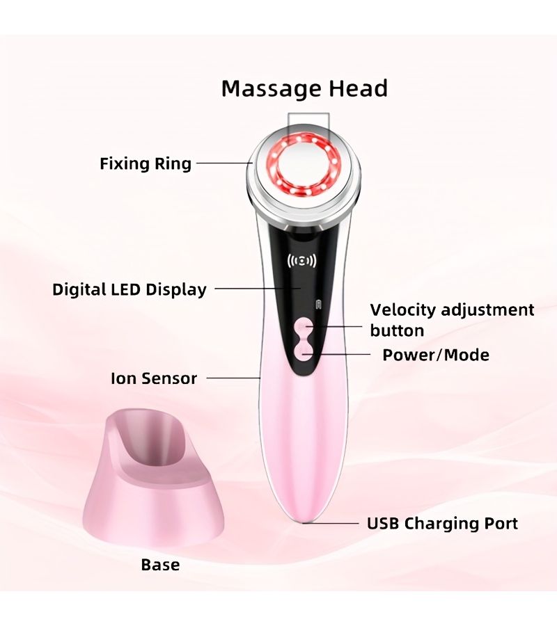 Golden 4 Mode Electric Facial And Neck Massager For Women Home Skin Care - Image 3