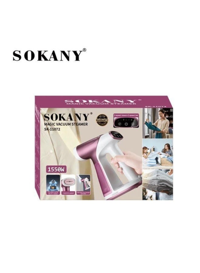 سوكاني مكواه بخار ملابس هاند سوكاني ديجيتال بتقنيه الشفط 1550 وات 180 مل موديلSK-11072-ارجواني - Image 1