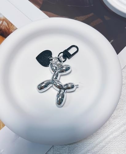 LAEKOU Jelly Balloon Dog Design Keychain for Women, Cute Girls Key Chain, Bag Charms Accessories for Car Purse Backpack - Image 3
