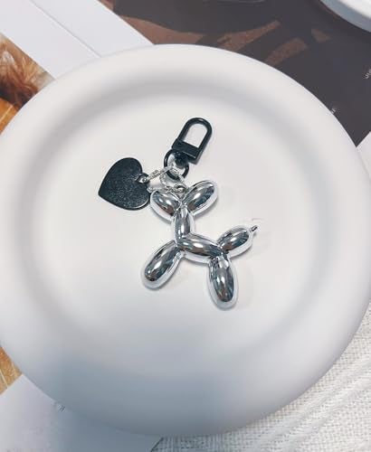 LAEKOU Jelly Balloon Dog Design Keychain for Women, Cute Girls Key Chain, Bag Charms Accessories for Car Purse Backpack - Image 2