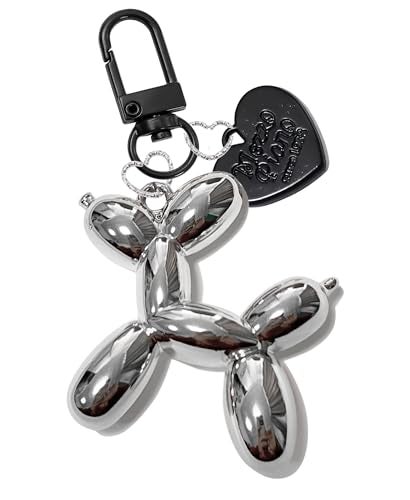LAEKOU Jelly Balloon Dog Design Keychain for Women, Cute Girls Key Chain, Bag Charms Accessories for Car Purse Backpack - Image 1