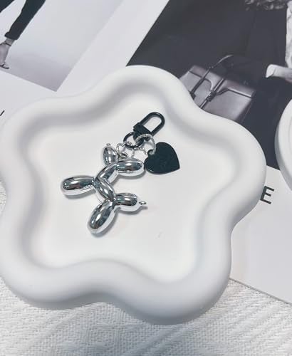 LAEKOU Jelly Balloon Dog Design Keychain for Women, Cute Girls Key Chain, Bag Charms Accessories for Car Purse Backpack - Image 5